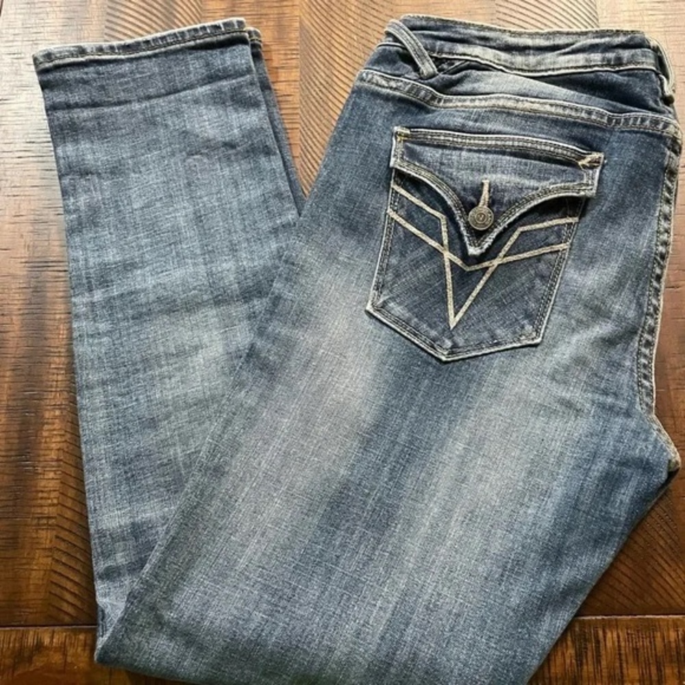 Vigoss Women's Straight Leg Jeans - Classic Blue
